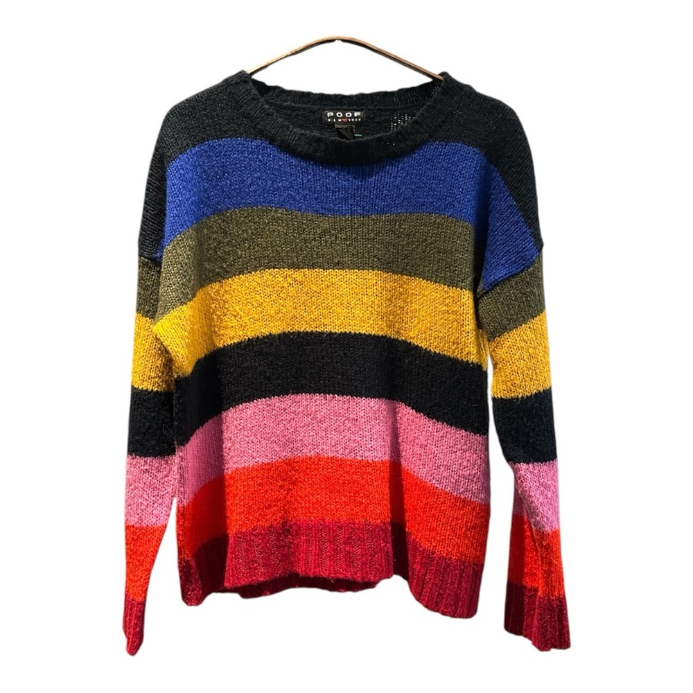 10 Poof! Multicolor Striped Crew Neck Sweater